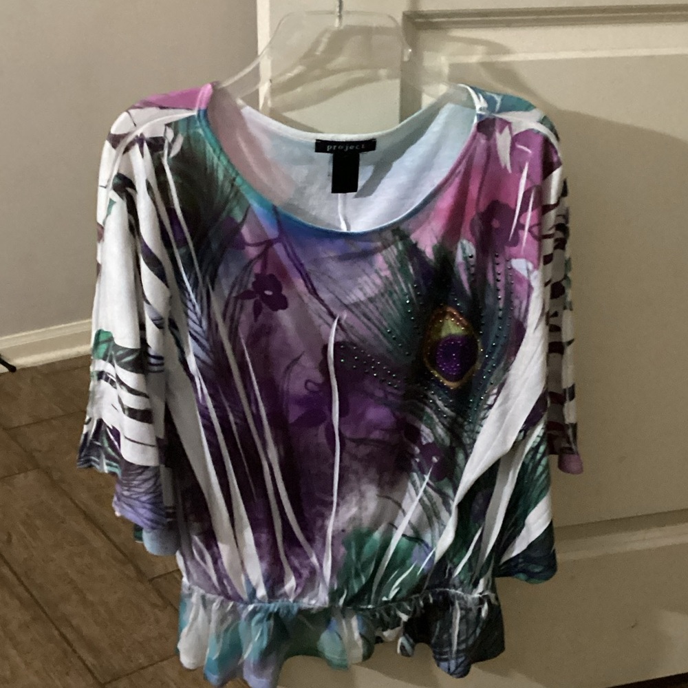 Y/Project Women's Top in Purple, Green, and White